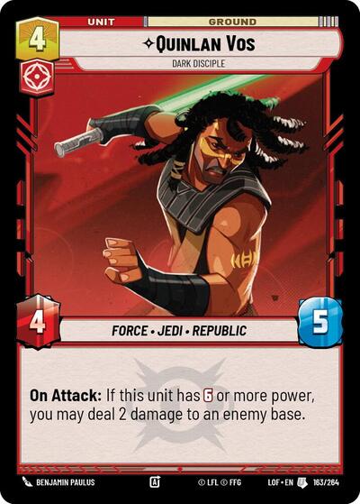 Quinlan Vos Dark Disciple (LOF 163/264) [Legends of the Force]