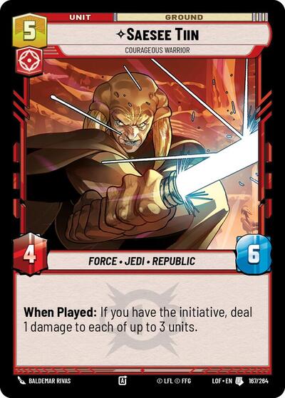 Saesee Tiin Courageous Warrior (LOF 167/264) [Legends of the Force]