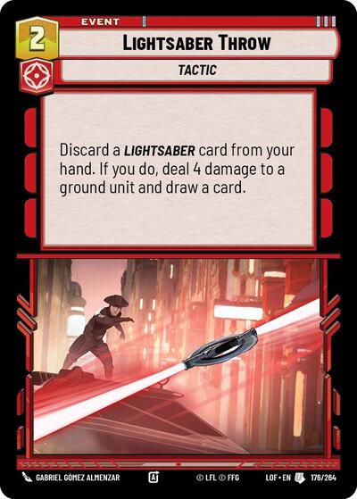 Lightsaber Throw (LOF 176/264) [Legends of the Force]