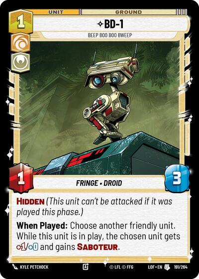 BD 1 Beep Boo Boo Bweep (LOF 191/264) [Legends of the Force]