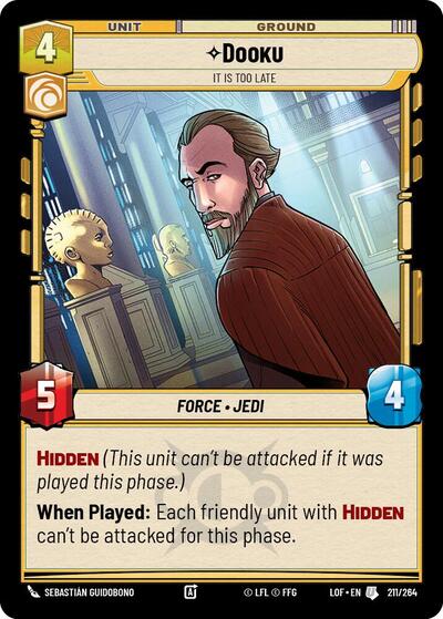 Dooku It Is Too Late (LOF 211/264) [Legends of the Force]