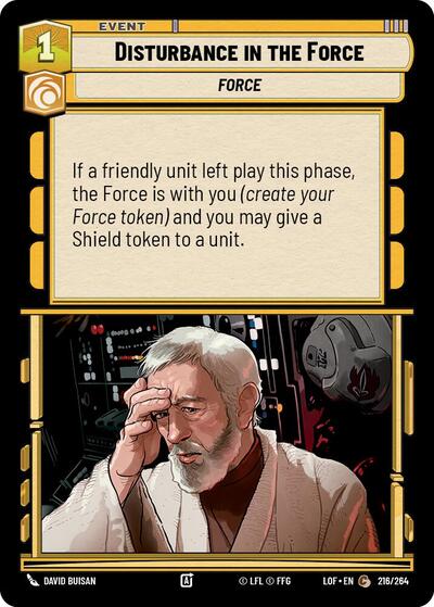 Disturbance in the Force (LOF 216/264) [Legends of the Force]