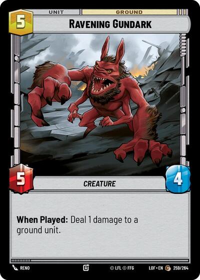 Ravening Gundark (LOF 259/264) [Legends of the Force]