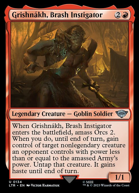 Grishnákh, Brash Instigator (LTR 134) [The Lord of the Rings: Tales of Middle-earth]