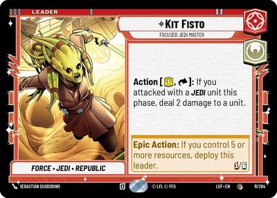 Kit Fisto Focused Jedi Master (LOF 011/264) [Legends of the Force]
