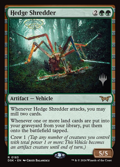 Hedge Shredder (PDSK 183p) [Duskmourn: House of Horror Promos]