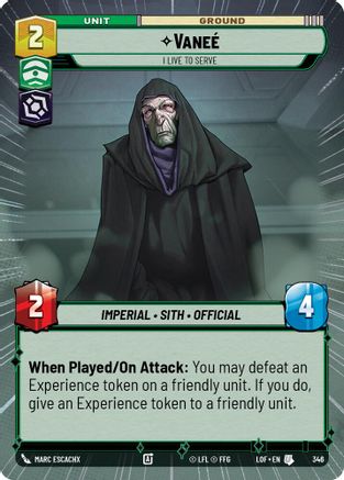 Vanee - I Live to Serve (346) (Hyperspace) (346) [Legends of the Force]