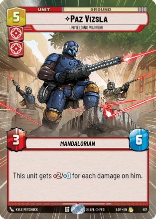 Paz Vizsla - Unyielding Warrior (417) (Hyperspace) (417) [Legends of the Force]