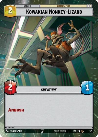 Kowakian Monkey Lizard Hyperspace (LOF 521) [Legends of the Force]