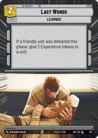 Last Words Hyperspace (LOF 527) [Legends of the Force]
