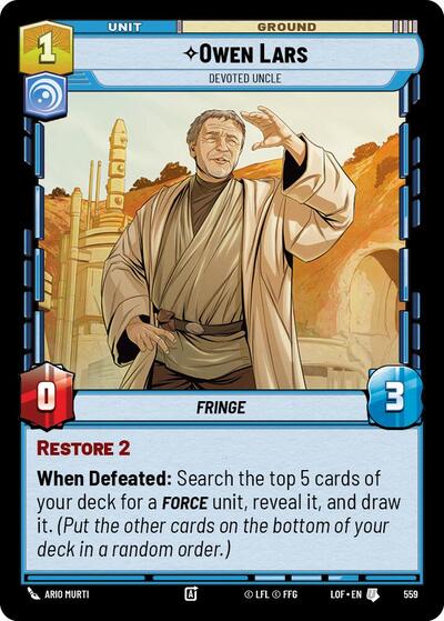 Owen Lars Devoted Uncle Foil (LOF 559) [Legends of the Force]