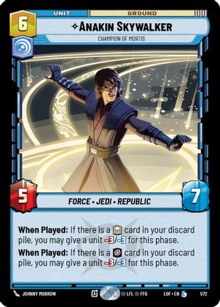 Anakin Skywalker - Champion of Mortis (572) (Foil) (572) [Legends of the Force]