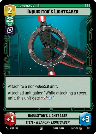 Inquisitors Lightsaber Foil (LOF 592) [Legends of the Force]
