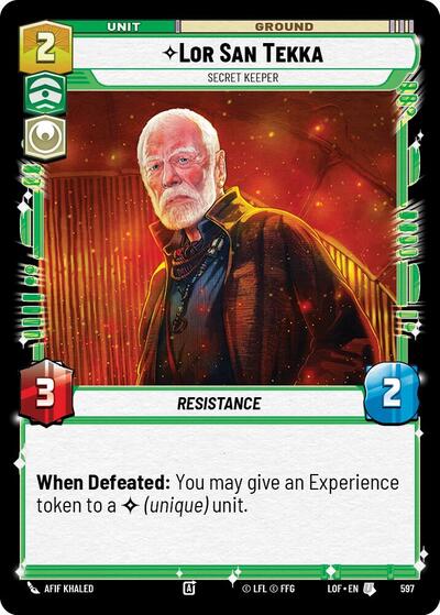 Lor San Tekka Secret Keeper Foil (LOF 597) [Legends of the Force]