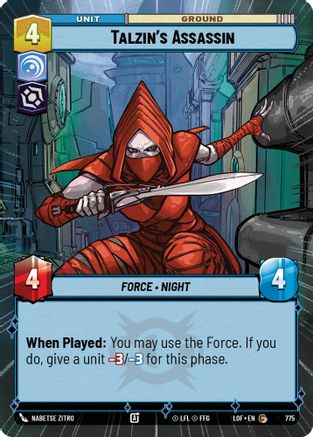 Talzin's Assassin (775) (Hyperspace Foil) (775) [Legends of the Force]