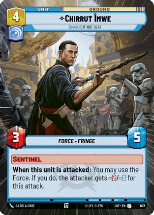 Chirrut Imwe - Blind, but not Deaf (807) (Hyperspace Foil) (807) [Legends of the Force]