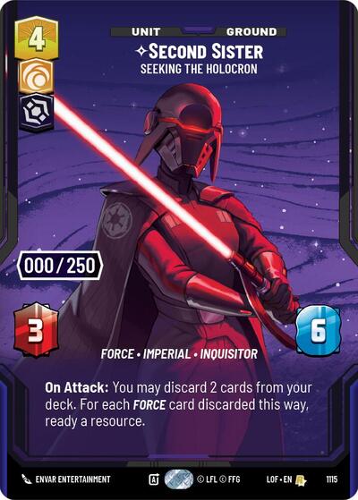 Second Sister Seeking the Holocron Serialized (LOF 1115) [Legends of the Force]