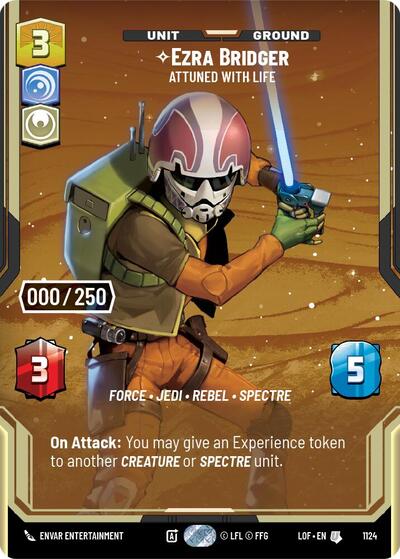 Ezra Bridger Attuned With Life Serialized (LOF 1124) [Legends of the Force]