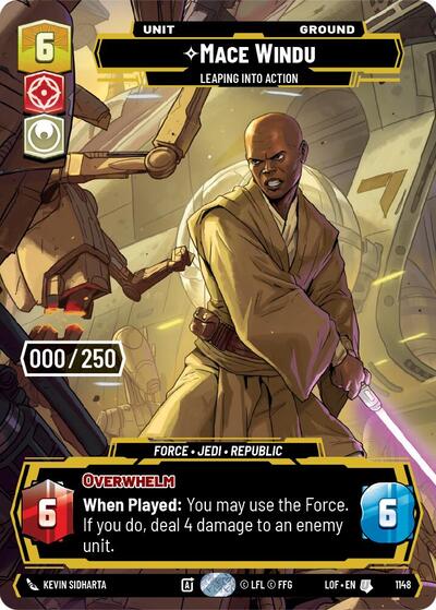 Mace Windu Leaping into Action Serialized (LOF 1148) [Legends of the Force]