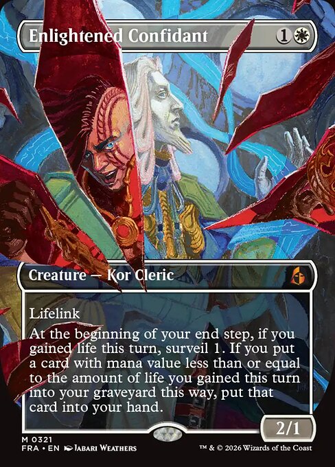 Enlightened Confidant (Borderless · Full Art) (FRA 321) [Reality Fracture]