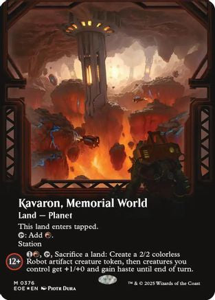 Kavaron, Memorial world (Borderless) (Galaxy Foil) [Edge of Eternities]