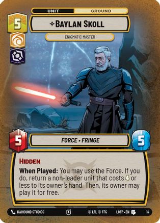 Baylan Skoll - Enigmatic Master (14) (14) [Organized Play Promos]