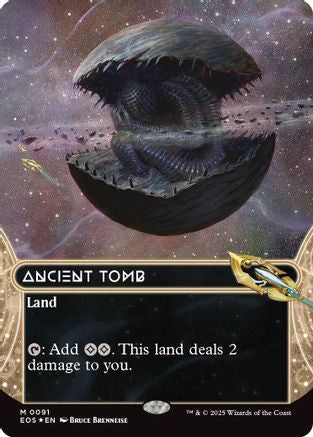 Ancient Tomb (0091) (Borderless) (Galaxy Foil) [Edge of Eternities]