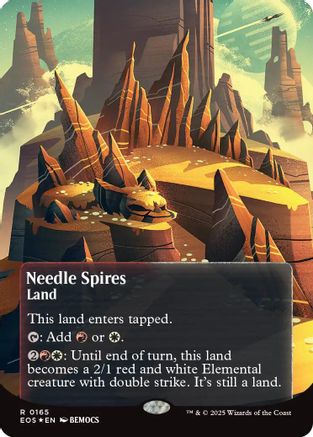 Needle Spires (0165) (Borderless) (Galaxy Foil) [Edge of Eternities: Stellar Sights]