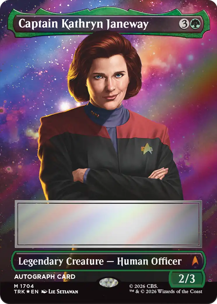 Captain Kathryn Janeway (Borderless) (Signed) [Star Trek]