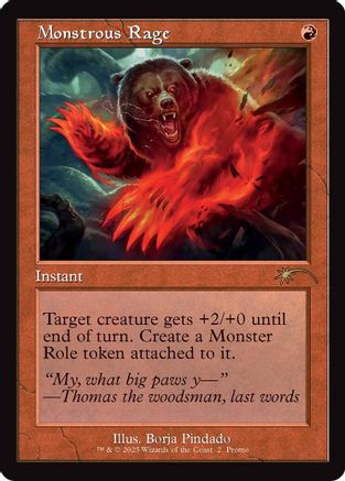 Monstrous Rage (Retro Frame) [Standard Showdown Promos]