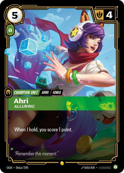 Ahri Alluring Alternate Art (OGN 066a/298) [Origins]