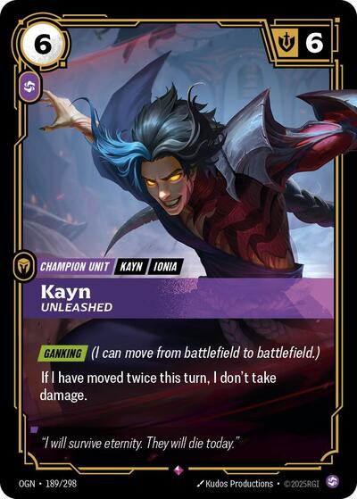 Kayn Unleashed (OGN 189/298) [Origins]