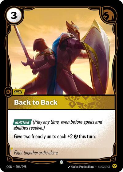 Back to Back (OGN 206/298) [Origins]