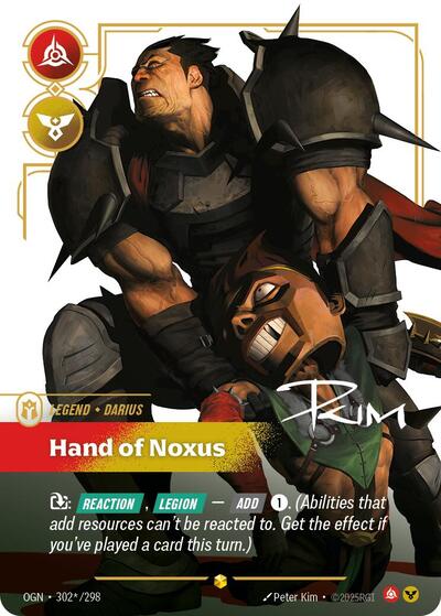 Darius Hand of Noxus Signature (OGN 302*/298) [Origins]