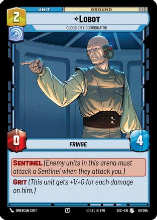 Lobot (57/264) - Cloud City Coordinator (57/264) [Secrets of Power]