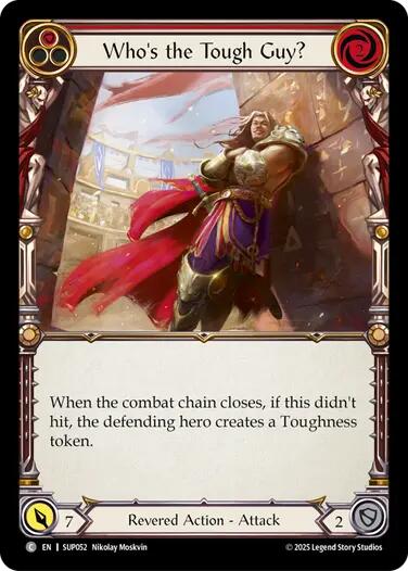 Who's the Tough Guy? (Red) [SUP052] (Super Slam)  Rainbow Foil