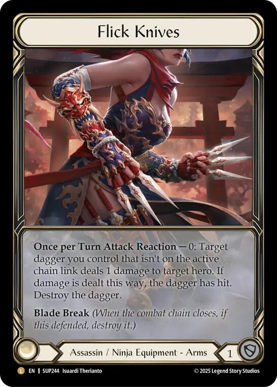 Flick Knives (Extended Art) [SUP244] (Super Slam)  Rainbow Foil