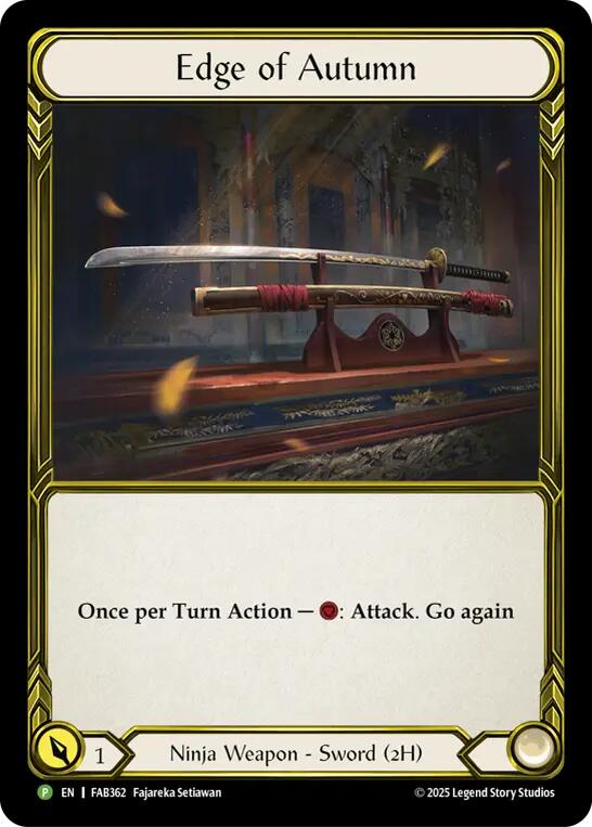 Edge of Autumn (Golden) [FAB362] (Promo)  Cold Foil