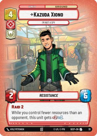 Kazuda Xiono - I'm Not A Spy (Foil) (33) [Secrets of Power: Weekly Play]