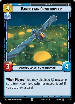 Bardottan Ornithopter (571) (Foil) (571) [Secrets of Power]