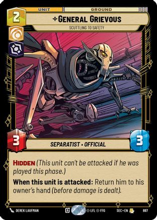 General Grievous - Scuttling to Safety (Foil) (697) (697) [Secrets of Power]