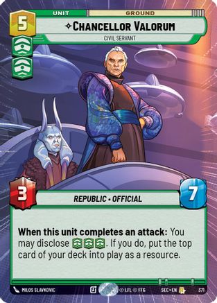 Chancellor Valorum - Civil Servant (Hyperspace) (371) (371) [Secrets of Power]