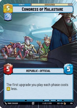 Congress of Malastare (819) (Hyperspace Foil) (819) [Secrets of Power]
