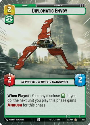 Diplomatic Envoy (865) (Hyperspace Foil) (865) [Secrets of Power]