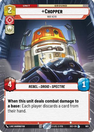 Chopper - War Hero (Hyperspace Foil) (903) (903) [Secrets of Power]