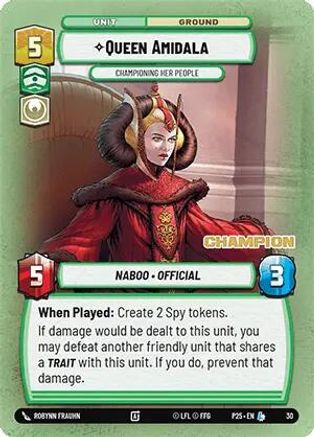 Queen Amidala - Championing Her People (Champion) (30) (30) [Organized Play Promos]