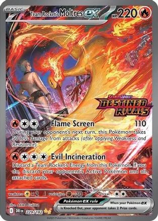 Team Rocket's Moltres ex (229/182) (Destined Rivals Stamp) [Miscellaneous Cards]