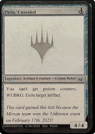 Phila, Unsealed (Reprint) [Unknown Event]