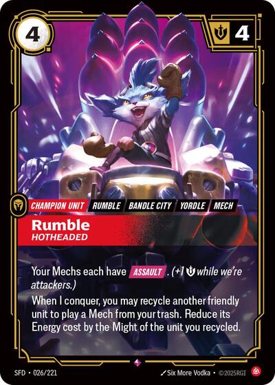 Rumble Hotheaded (SFD 026/221) [Spiritforged]