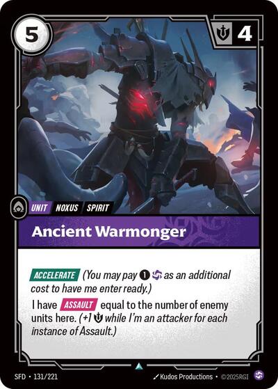 Ancient Warmonger (SFD 131/221) [Spiritforged]